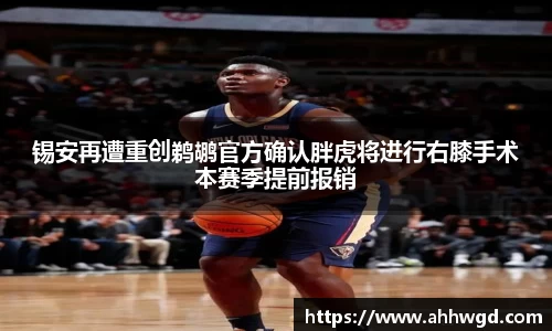 锡安再遭重创鹈鹕官方确认胖虎将进行右膝手术本赛季提前报销